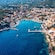 Panoramic view of the Kassiopi village in Corfu, Greece